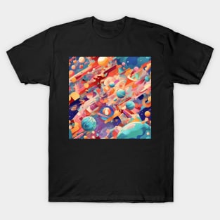 Space and Nature Fusion T-Shirt